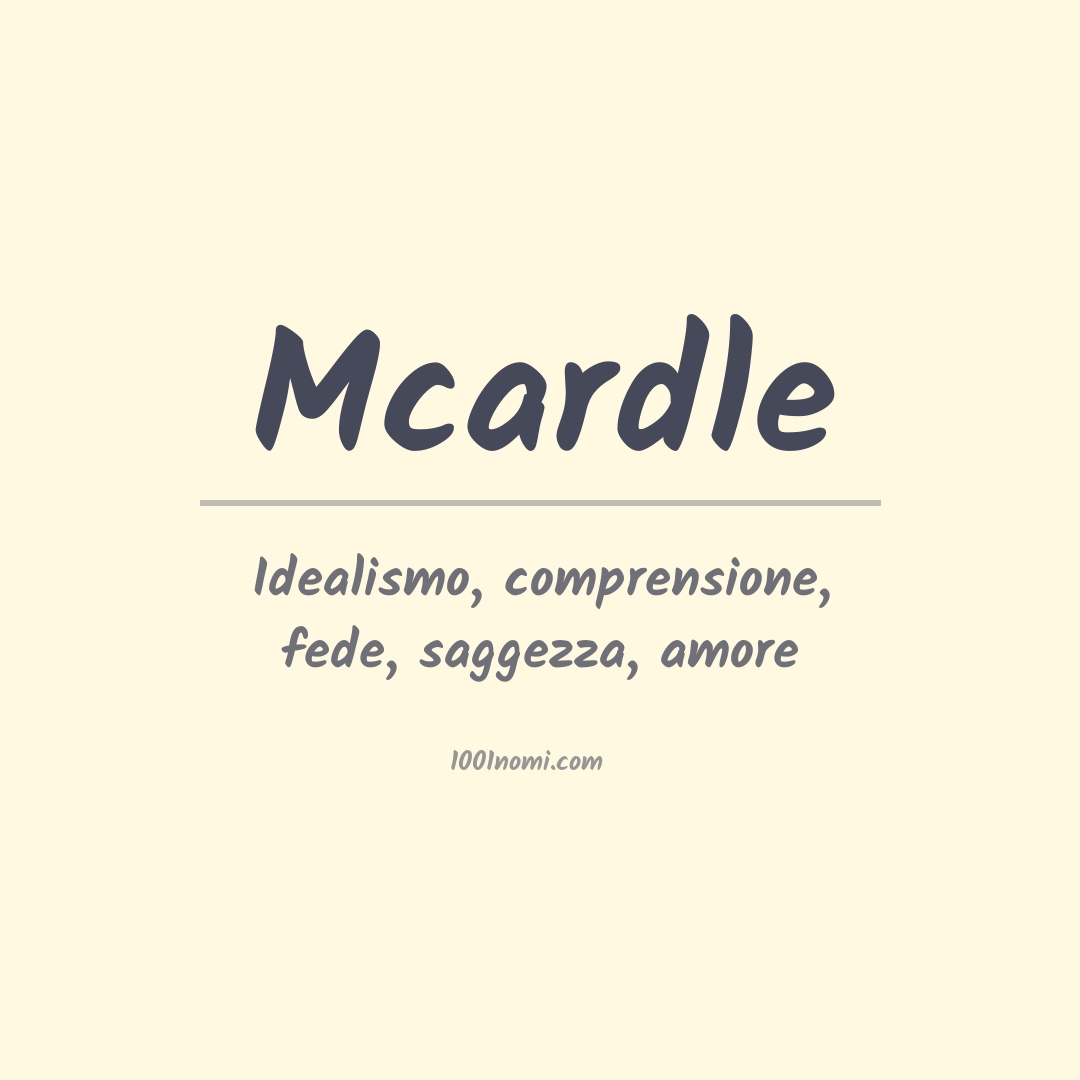 Significato del nome Mcardle