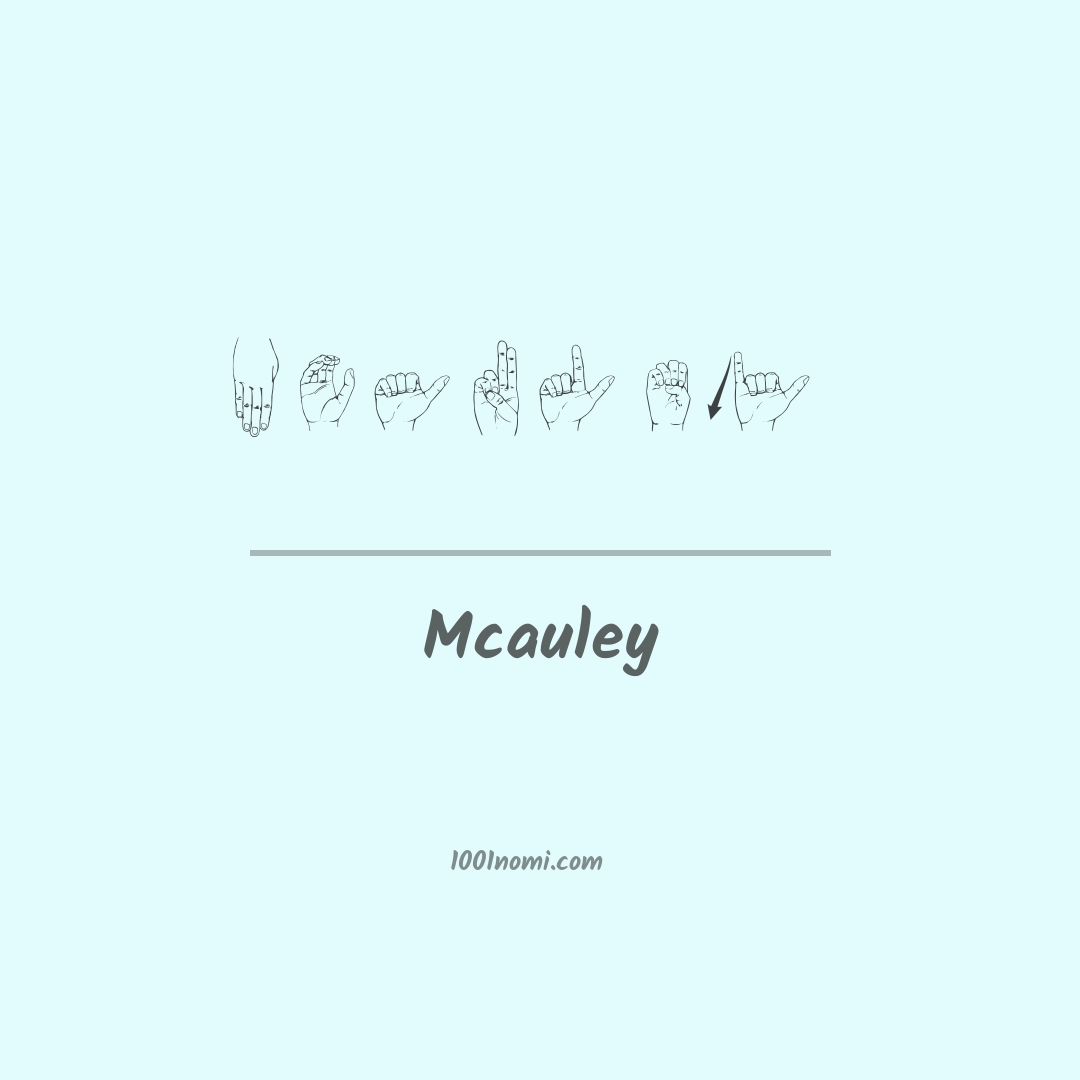 Mcauley nella lingua dei segni