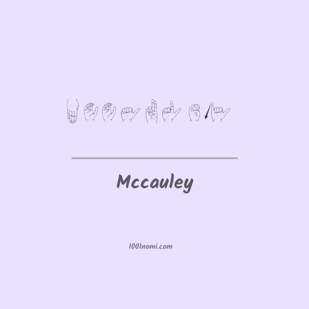 Mccauley nella lingua dei segni