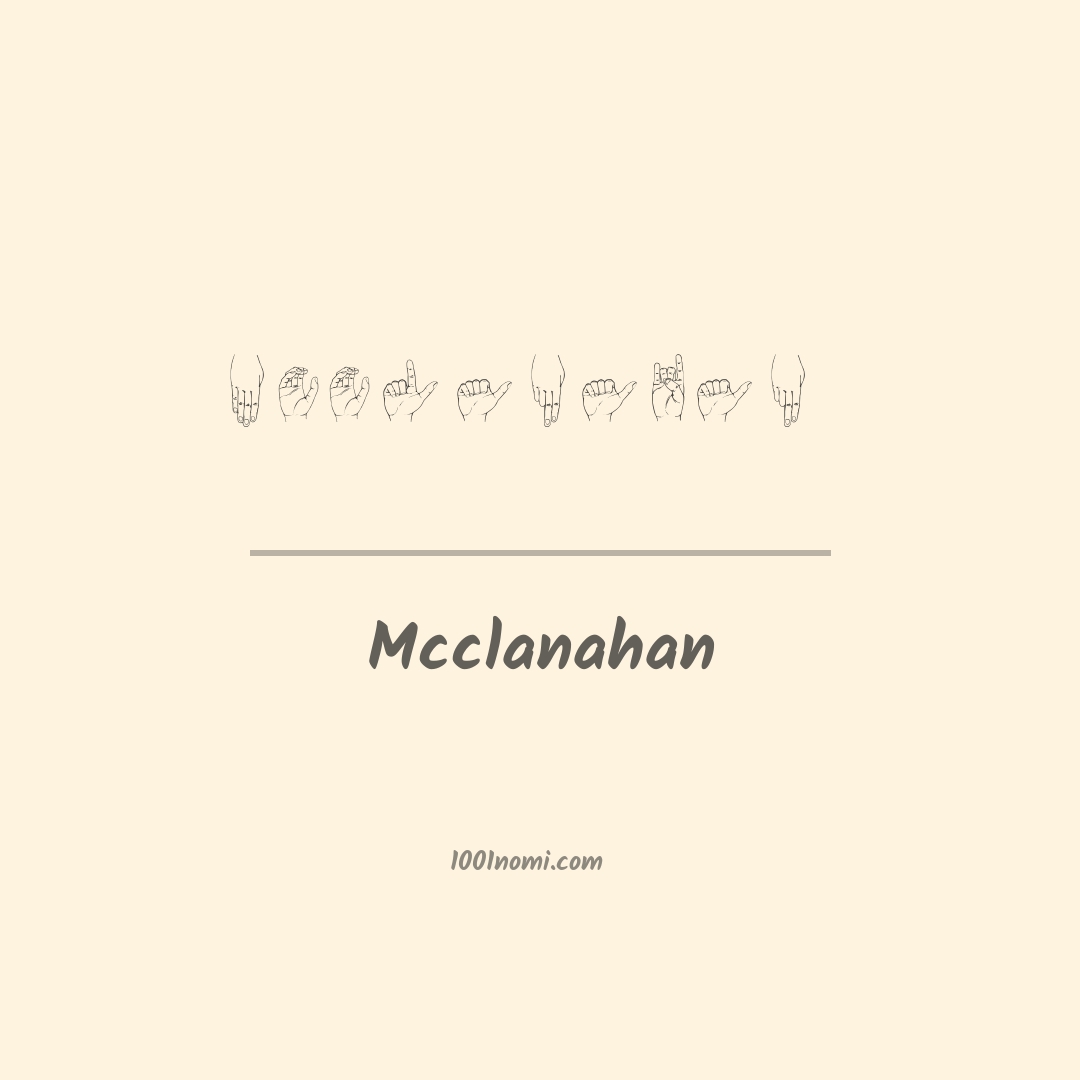 Mcclanahan nella lingua dei segni