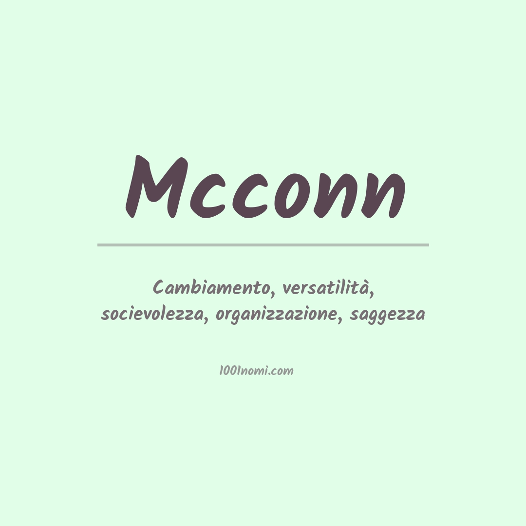 Significato del nome Mcconn