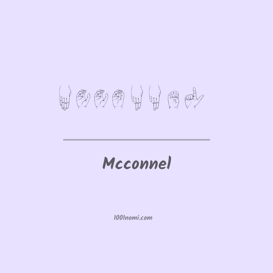 Mcconnel nella lingua dei segni Mcconnel nella lingua dei segni