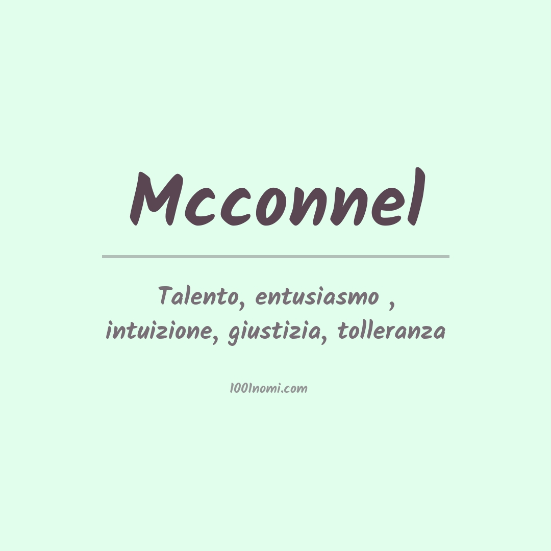 Significato del nome Mcconnel Significato del nome Mcconnel