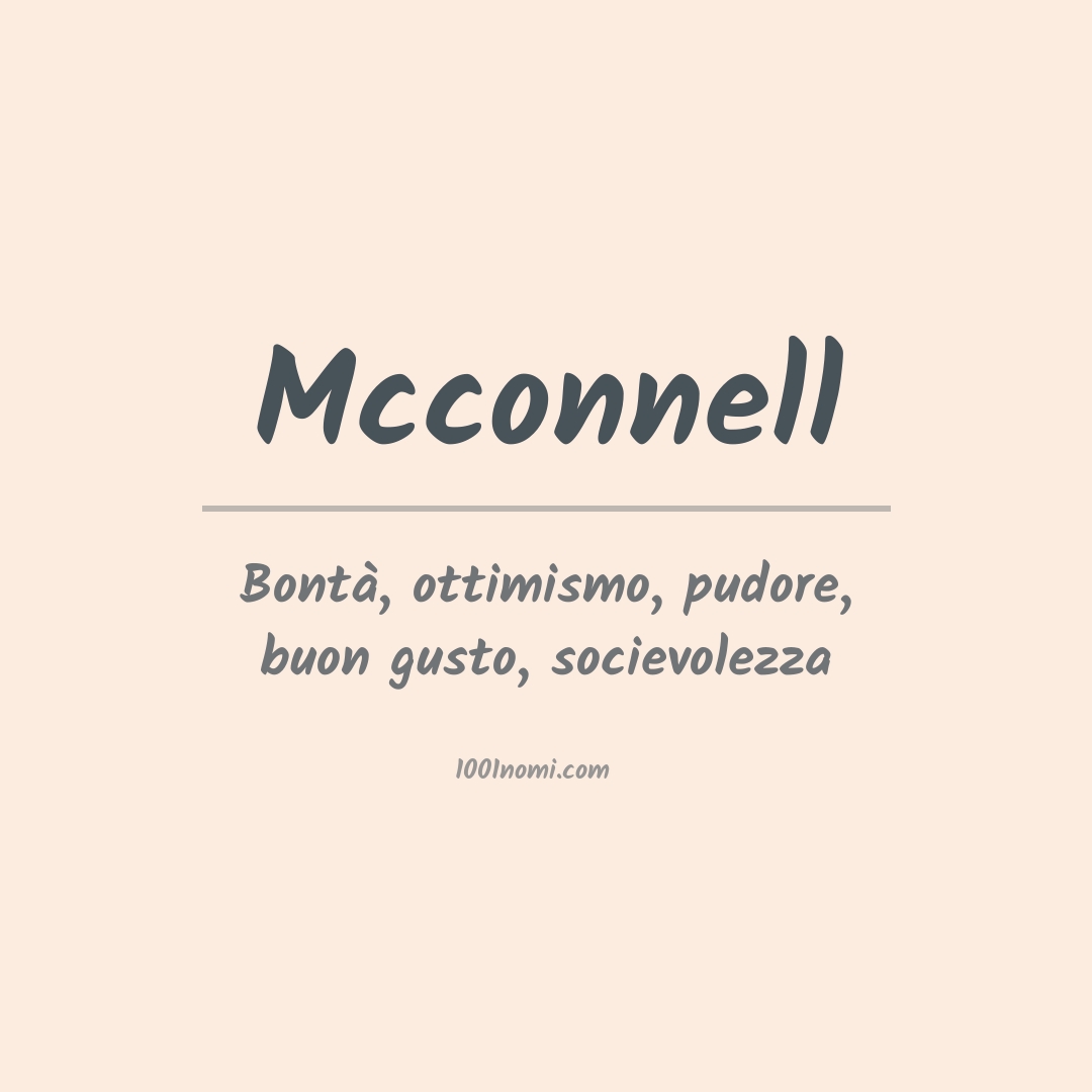 Significato del nome Mcconnell