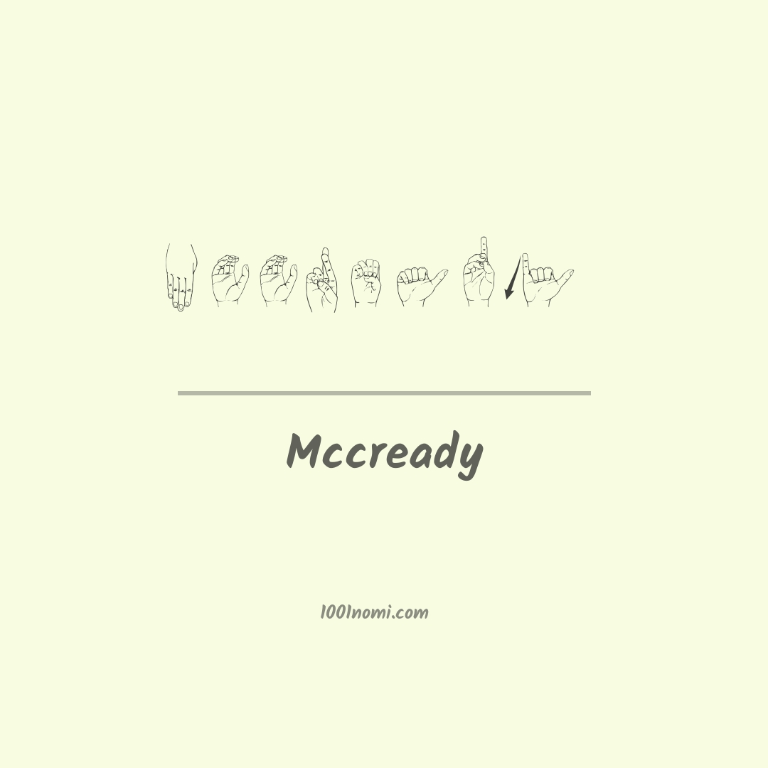 Mccready nella lingua dei segni