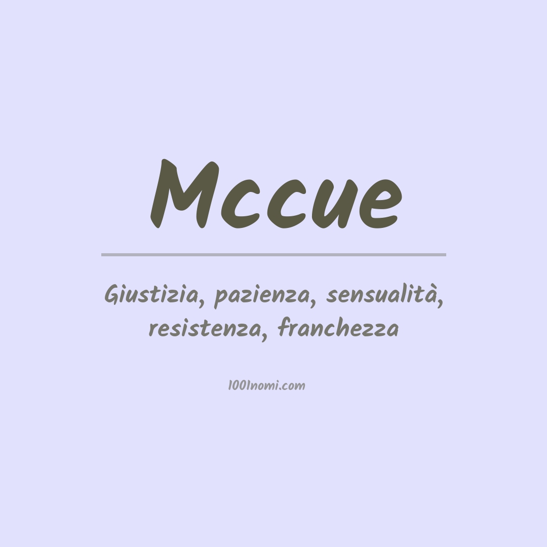 Significato del nome Mccue Significato del nome Mccue