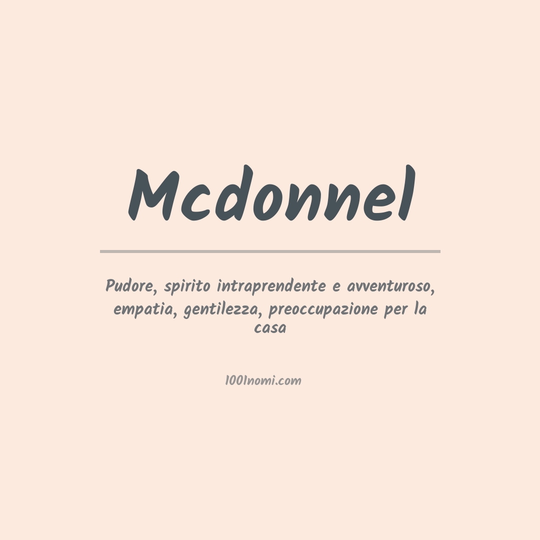 Significato del nome Mcdonnel