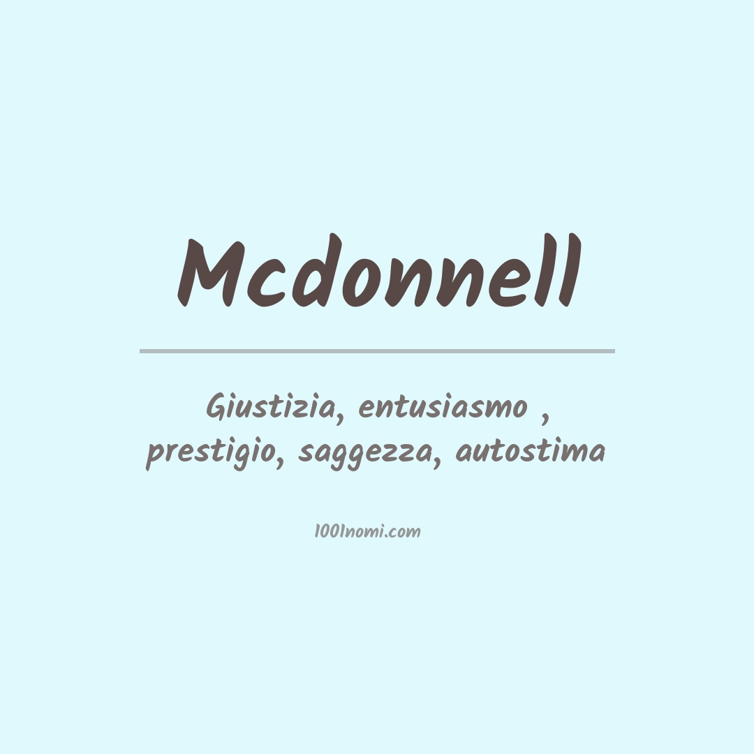 Significato del nome Mcdonnell