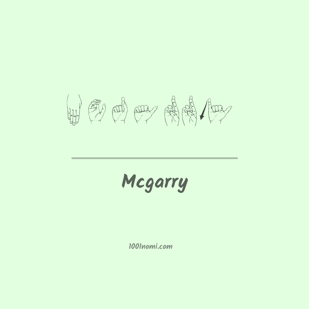 Mcgarry nella lingua dei segni