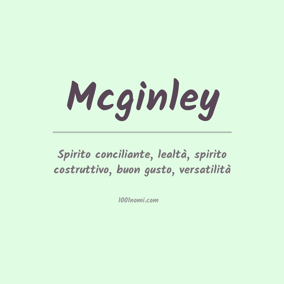 Significato del nome Mcginley