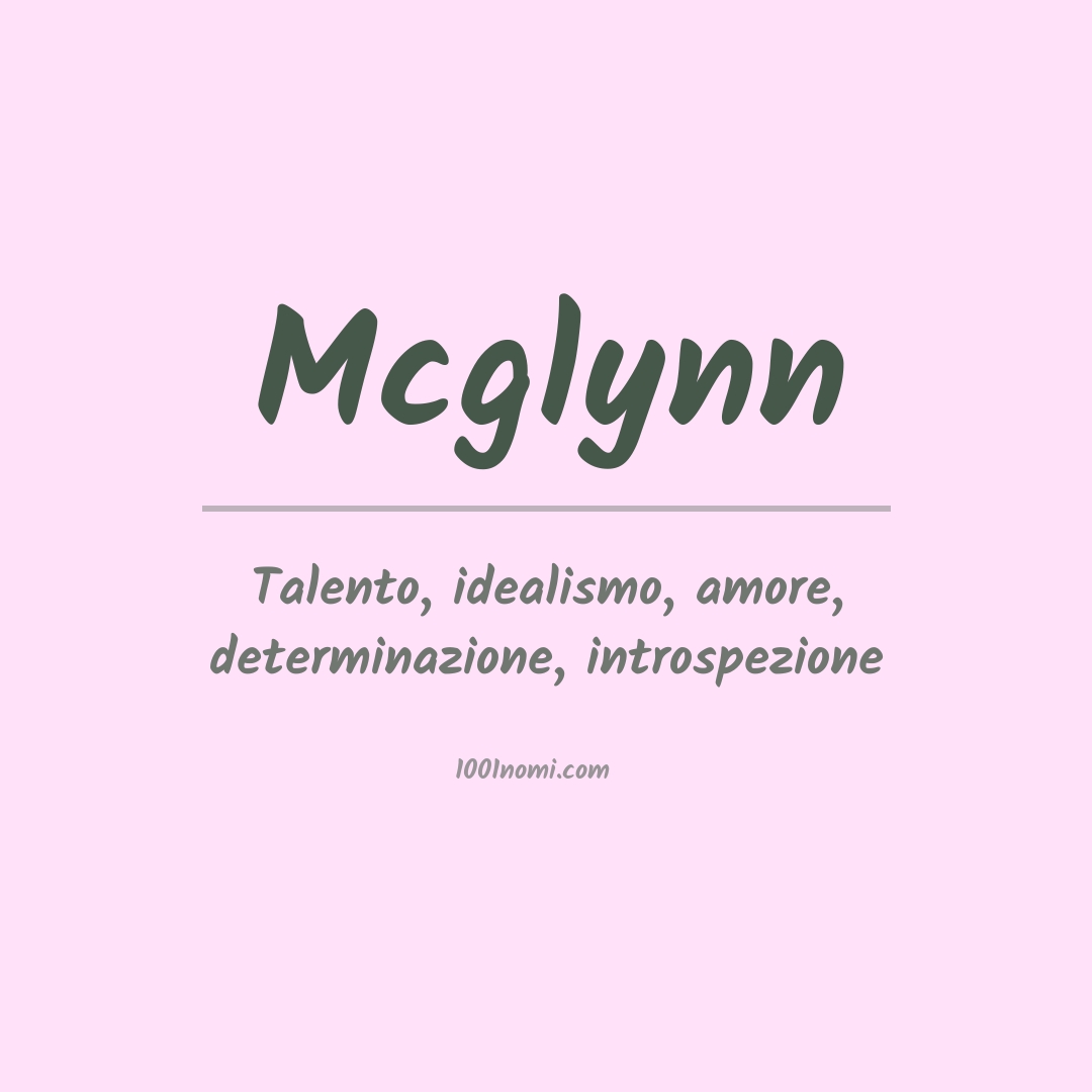 Significato del nome Mcglynn