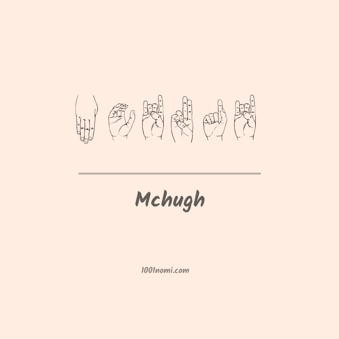 Mchugh nella lingua dei segni