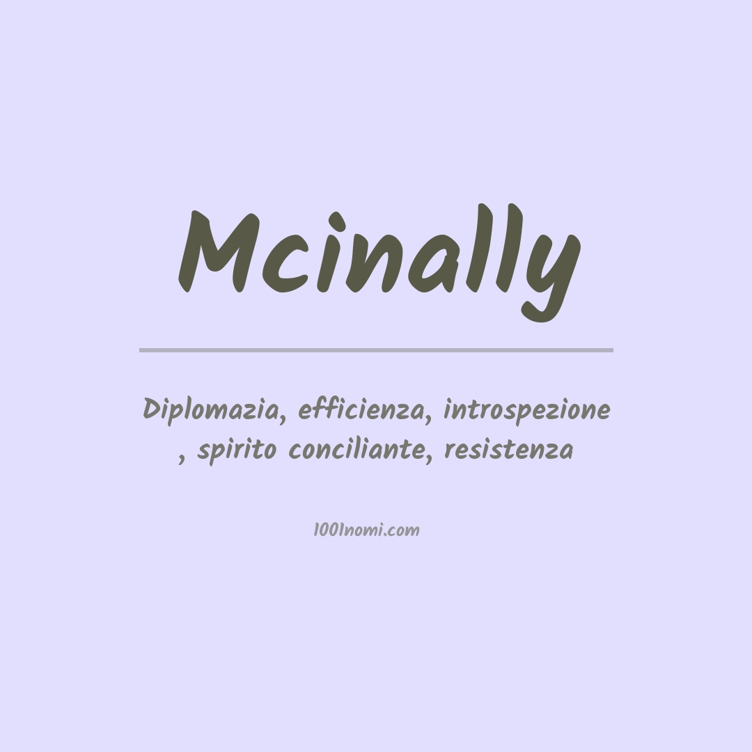 Significato del nome Mcinally