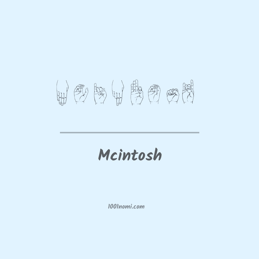 Mcintosh nella lingua dei segni