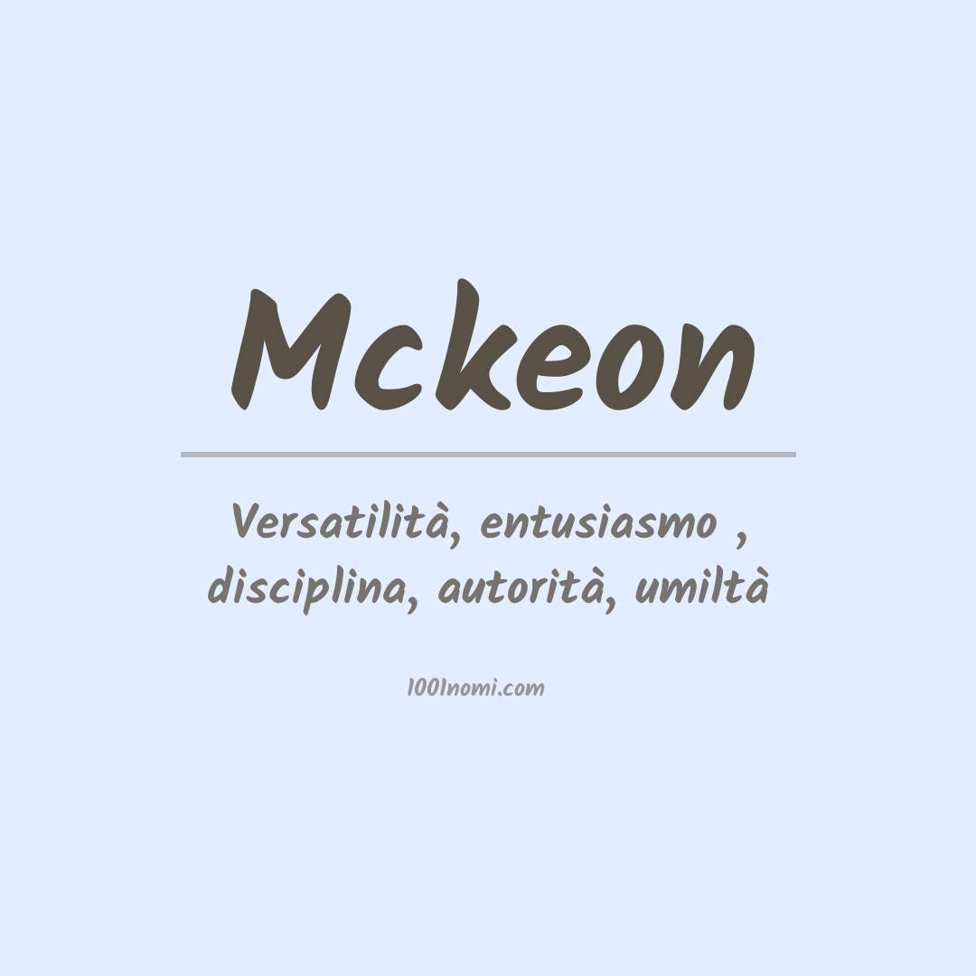 Significato del nome Mckeon