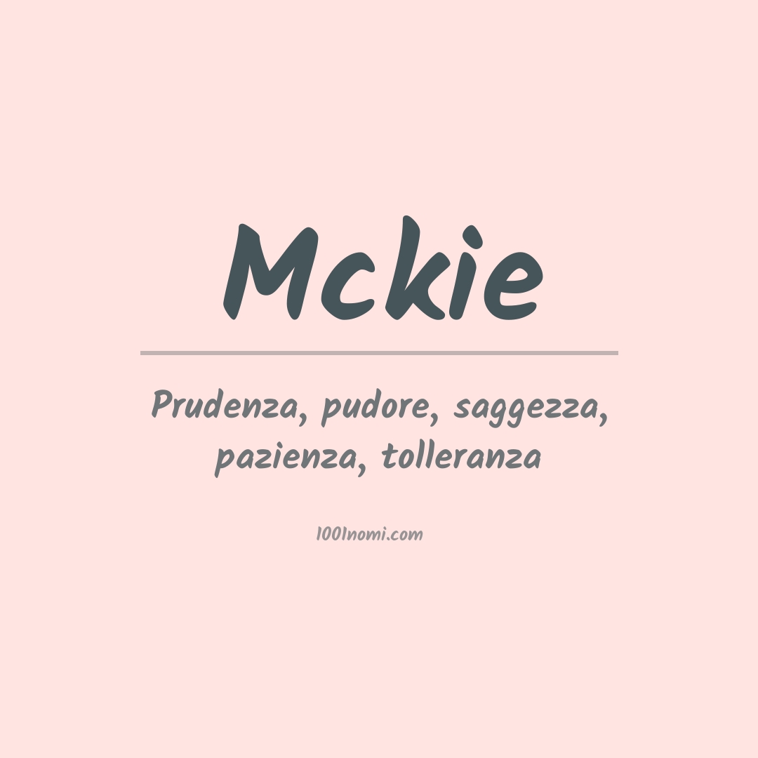 Significato del nome Mckie