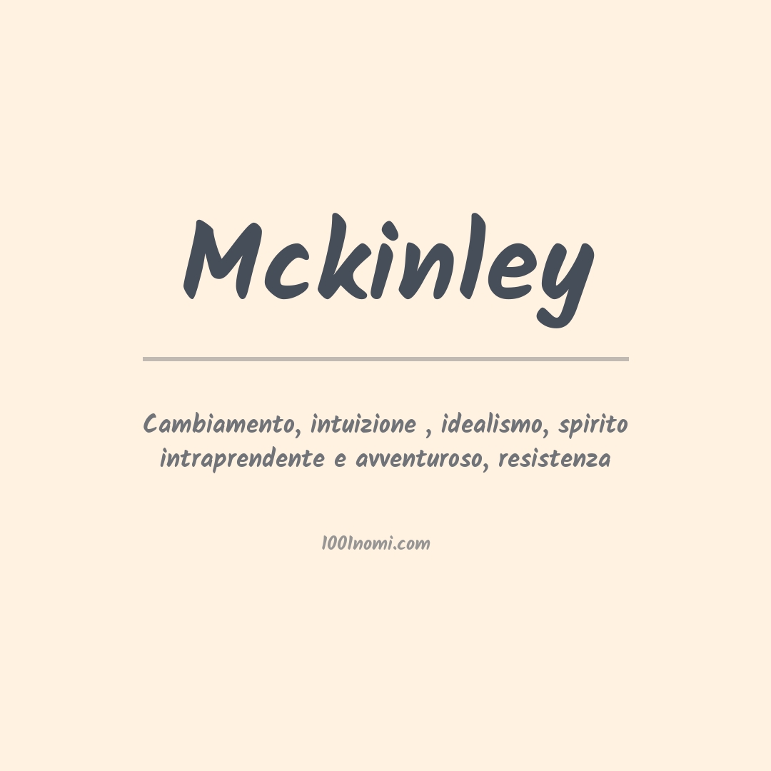 Significato del nome Mckinley