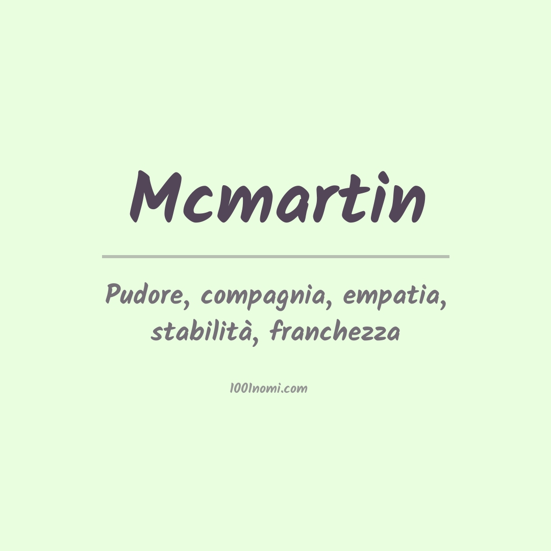 Significato del nome Mcmartin