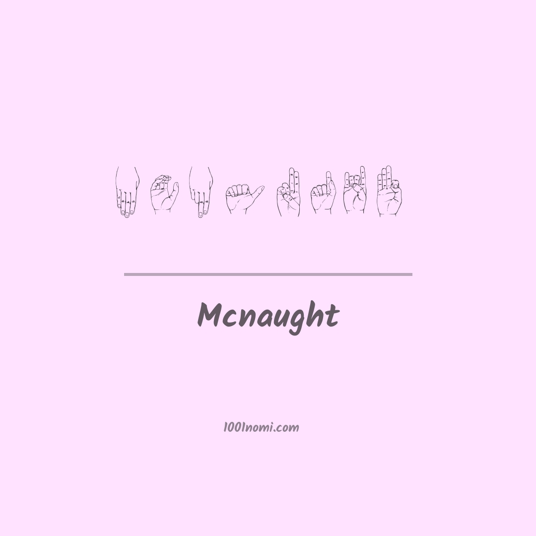 Mcnaught nella lingua dei segni