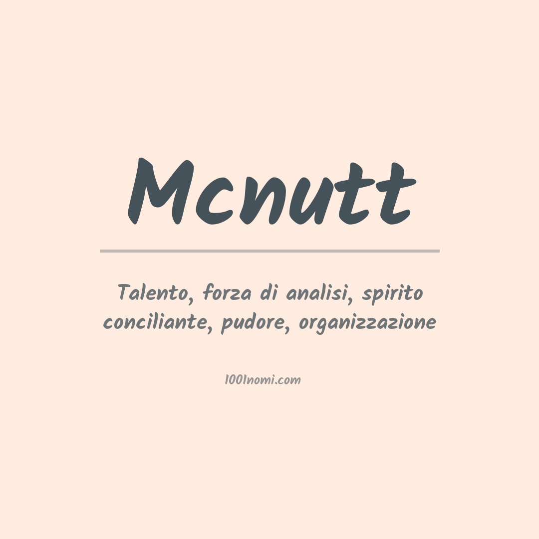 Significato del nome Mcnutt