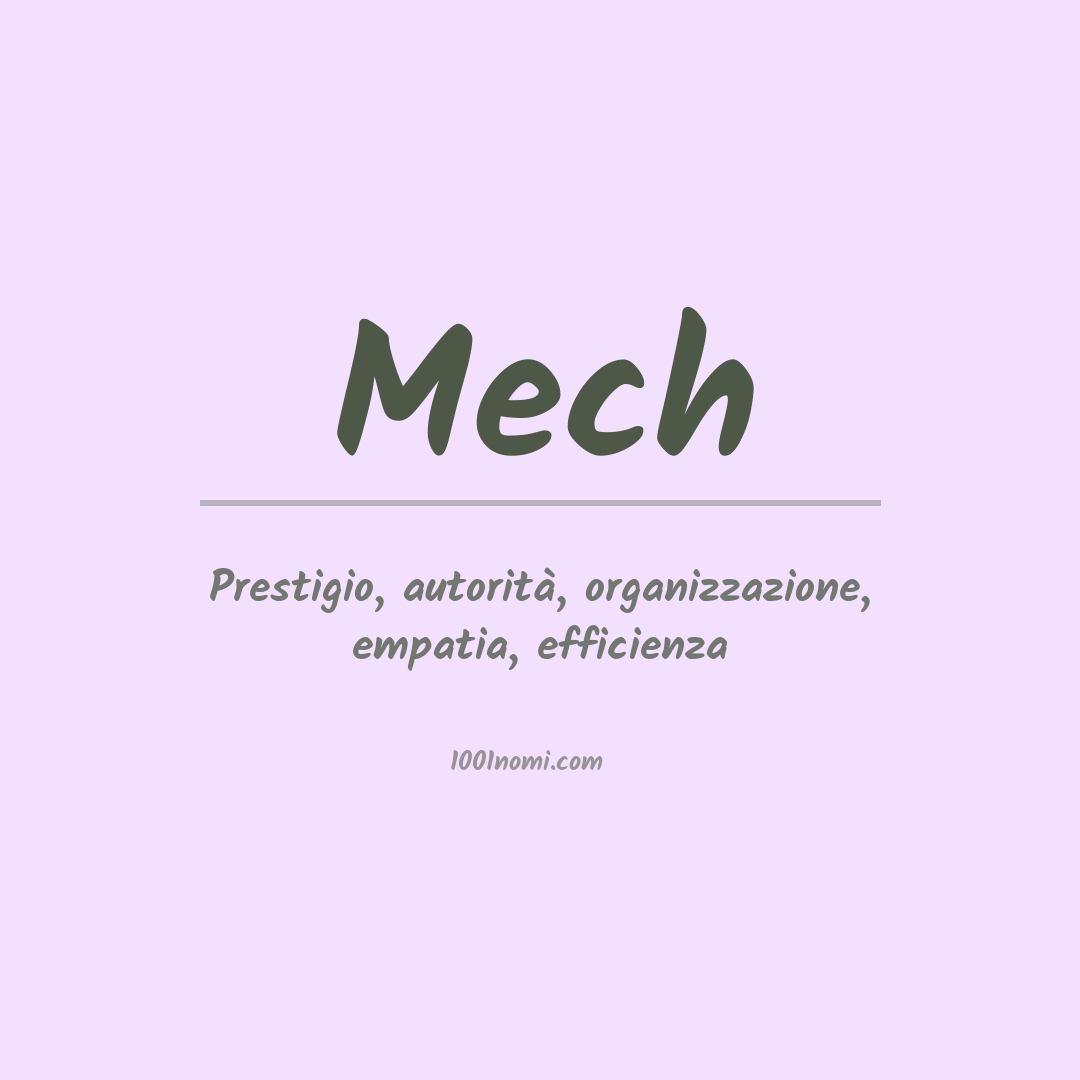 Significato del nome Mech