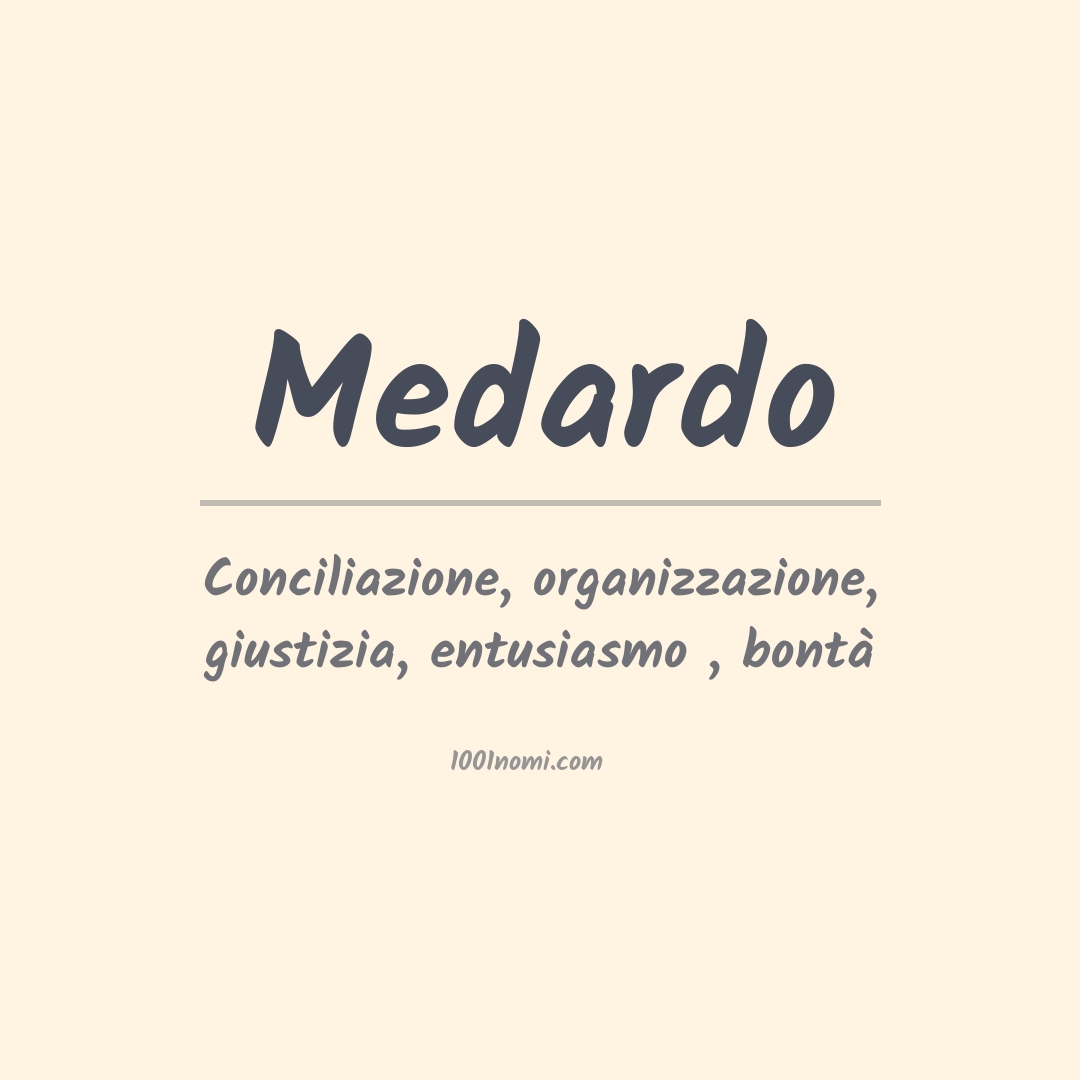 Significato del nome Medardo