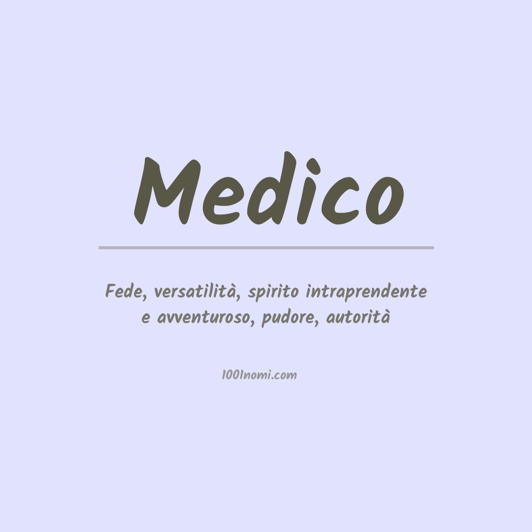 Significato del nome Medico