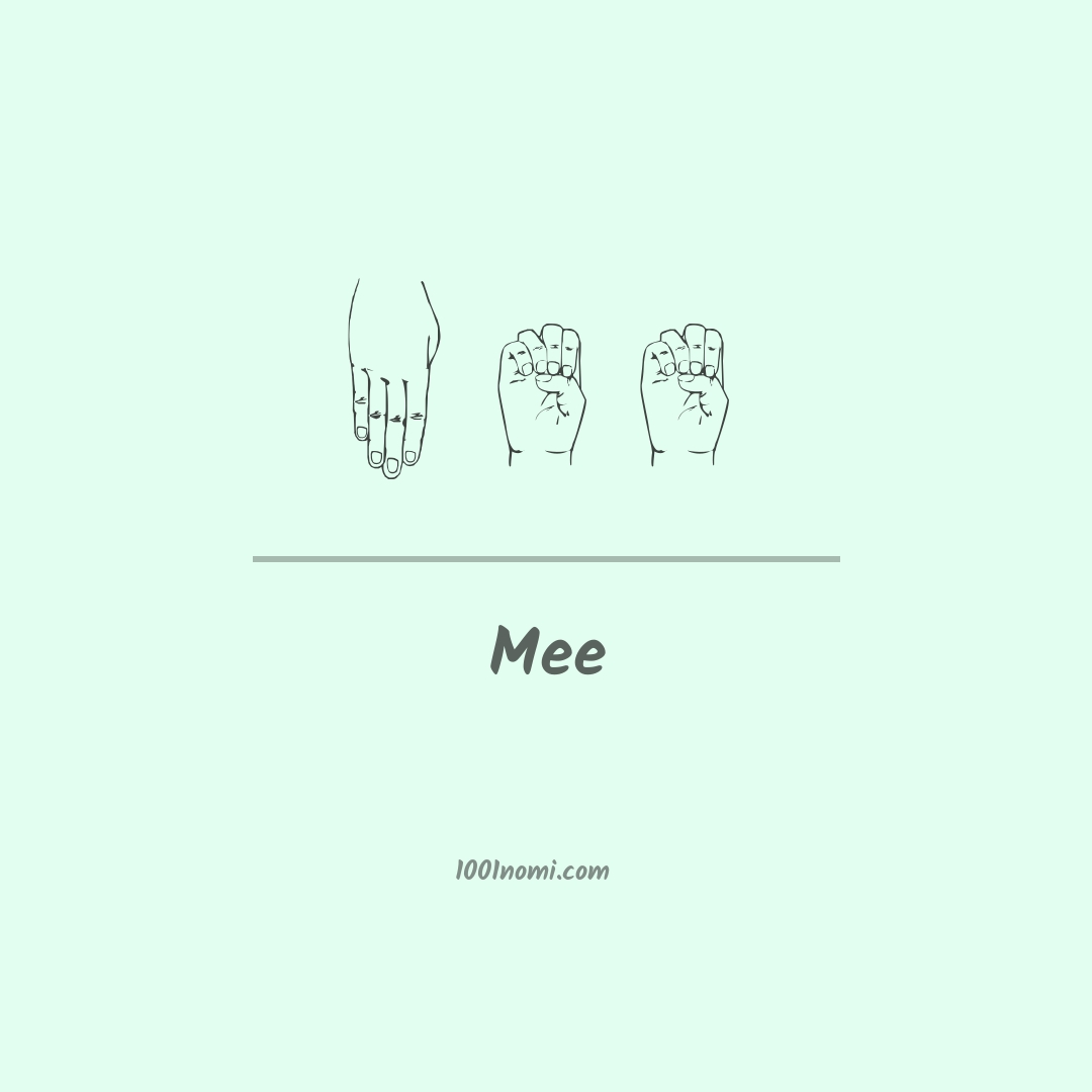 Mee nella lingua dei segni