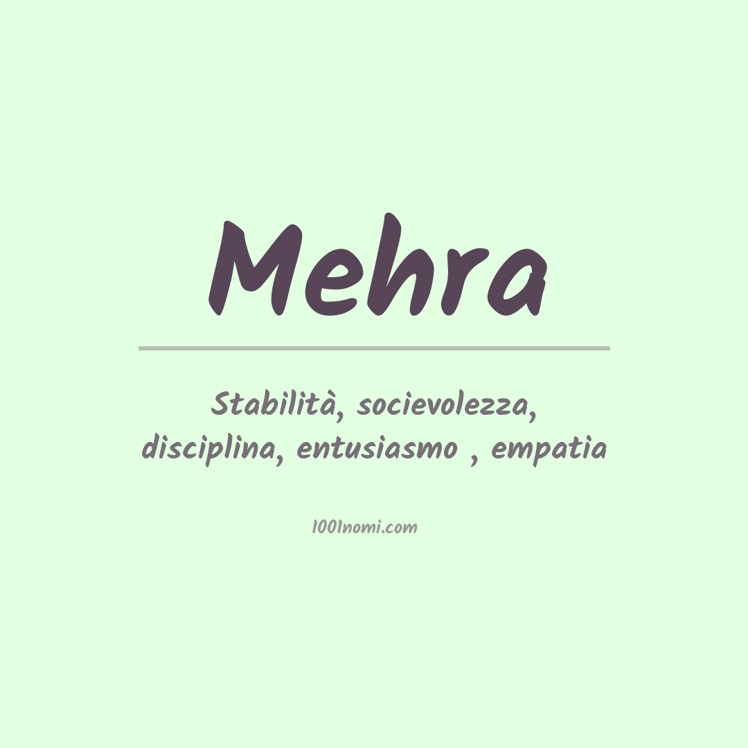 Significato del nome Mehra Significato del nome Mehra