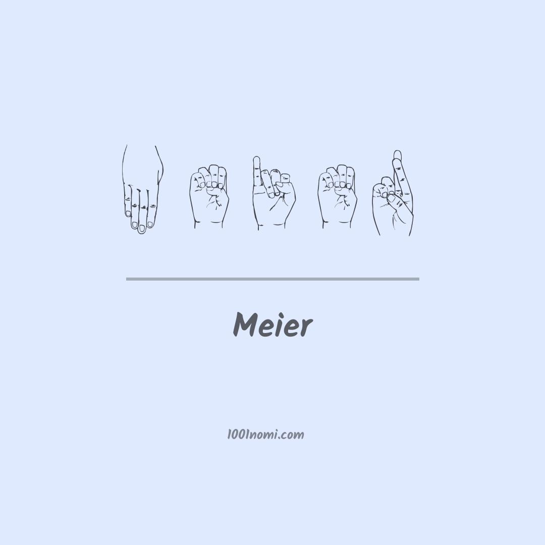 Meier nella lingua dei segni