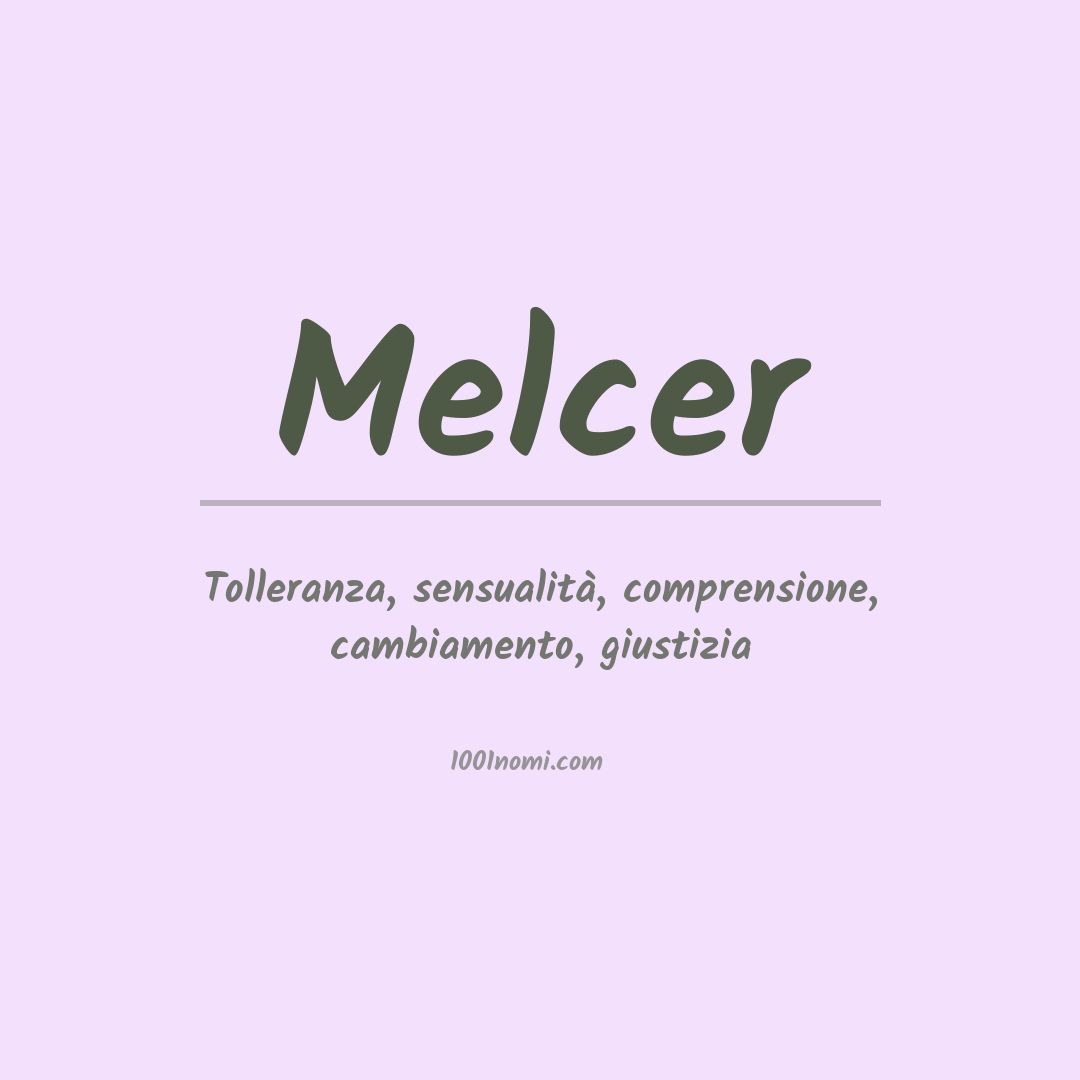 Significato del nome Melcer