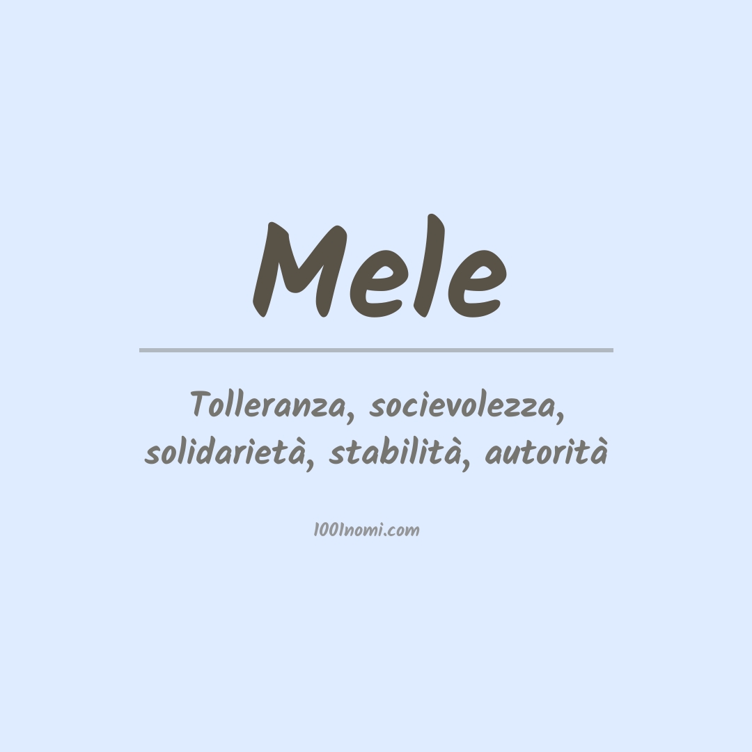Significato del nome Mele