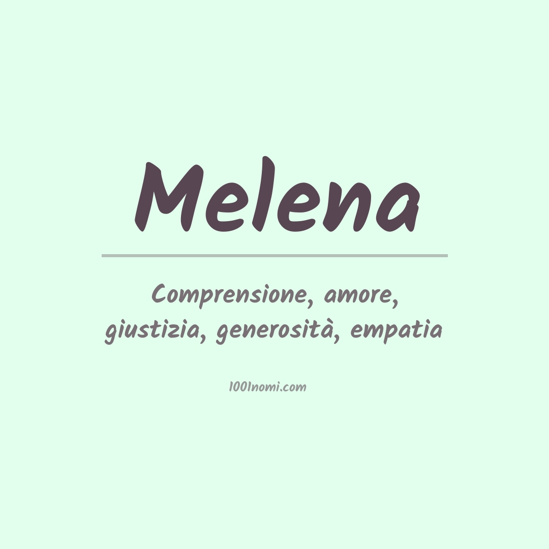 Significato del nome Melena