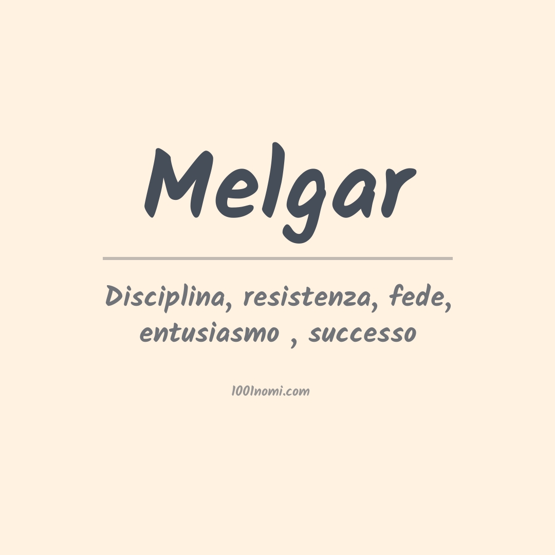 Significato del nome Melgar