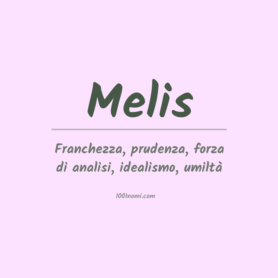 Significato del nome Melis