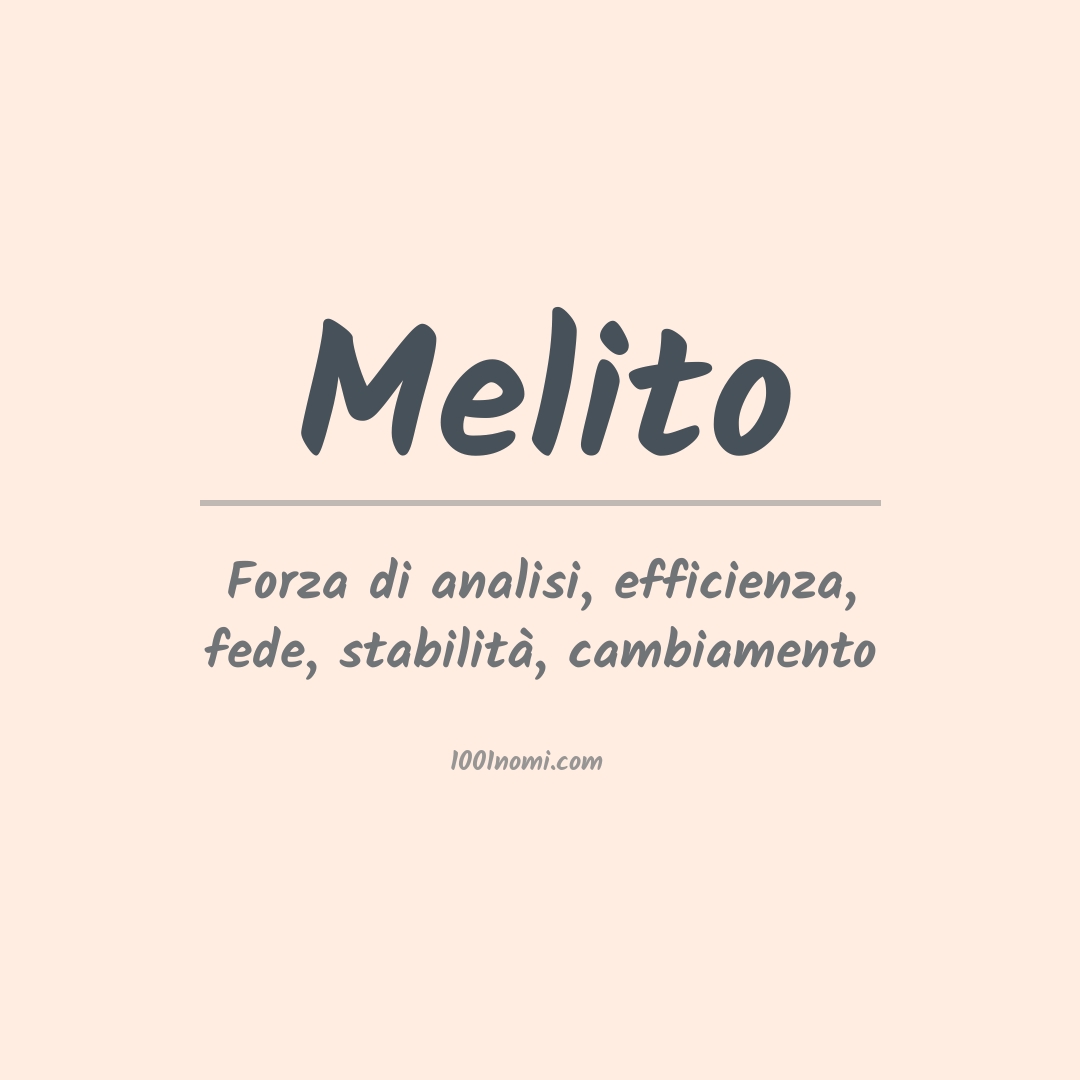 Significato del nome Melito