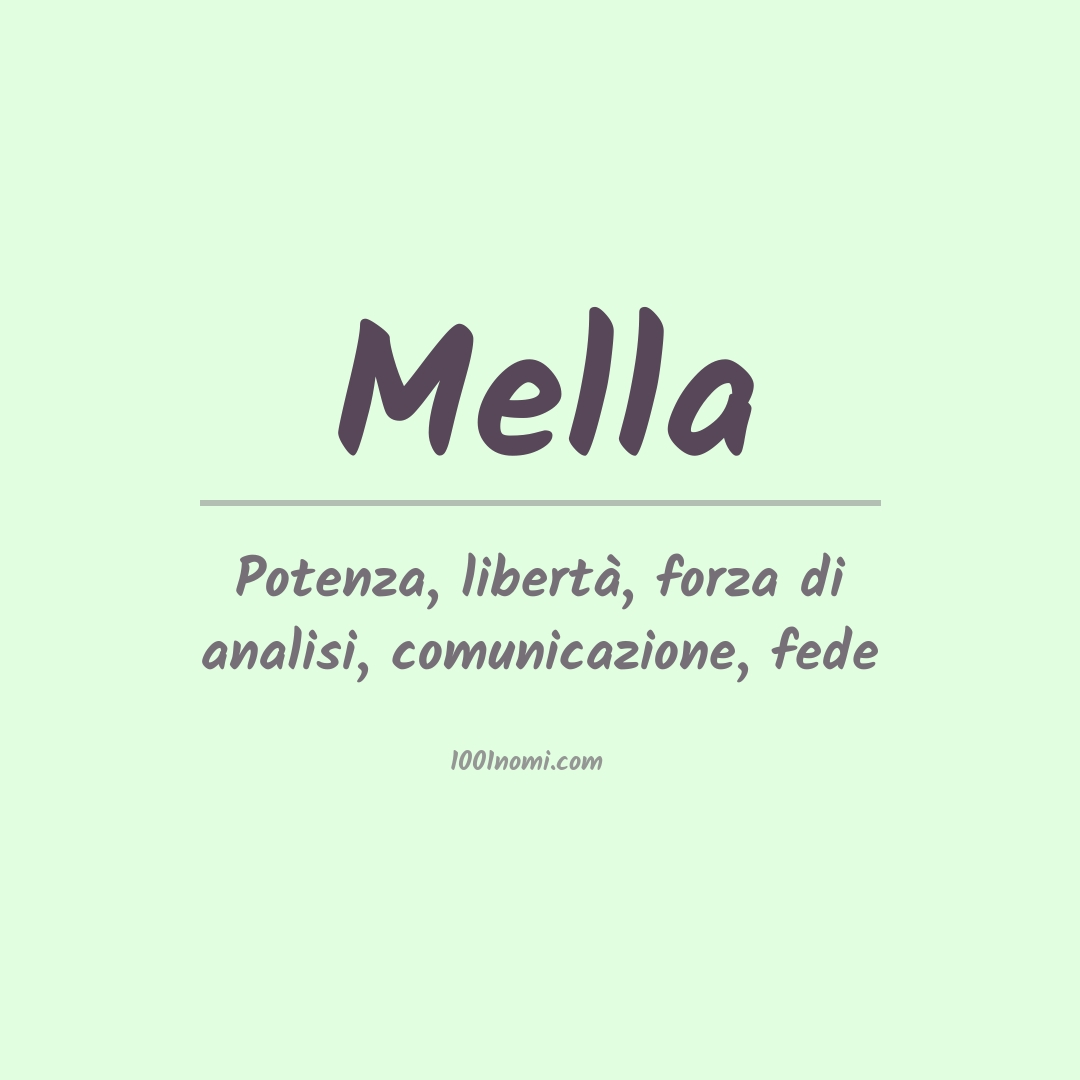 Significato del nome Mella