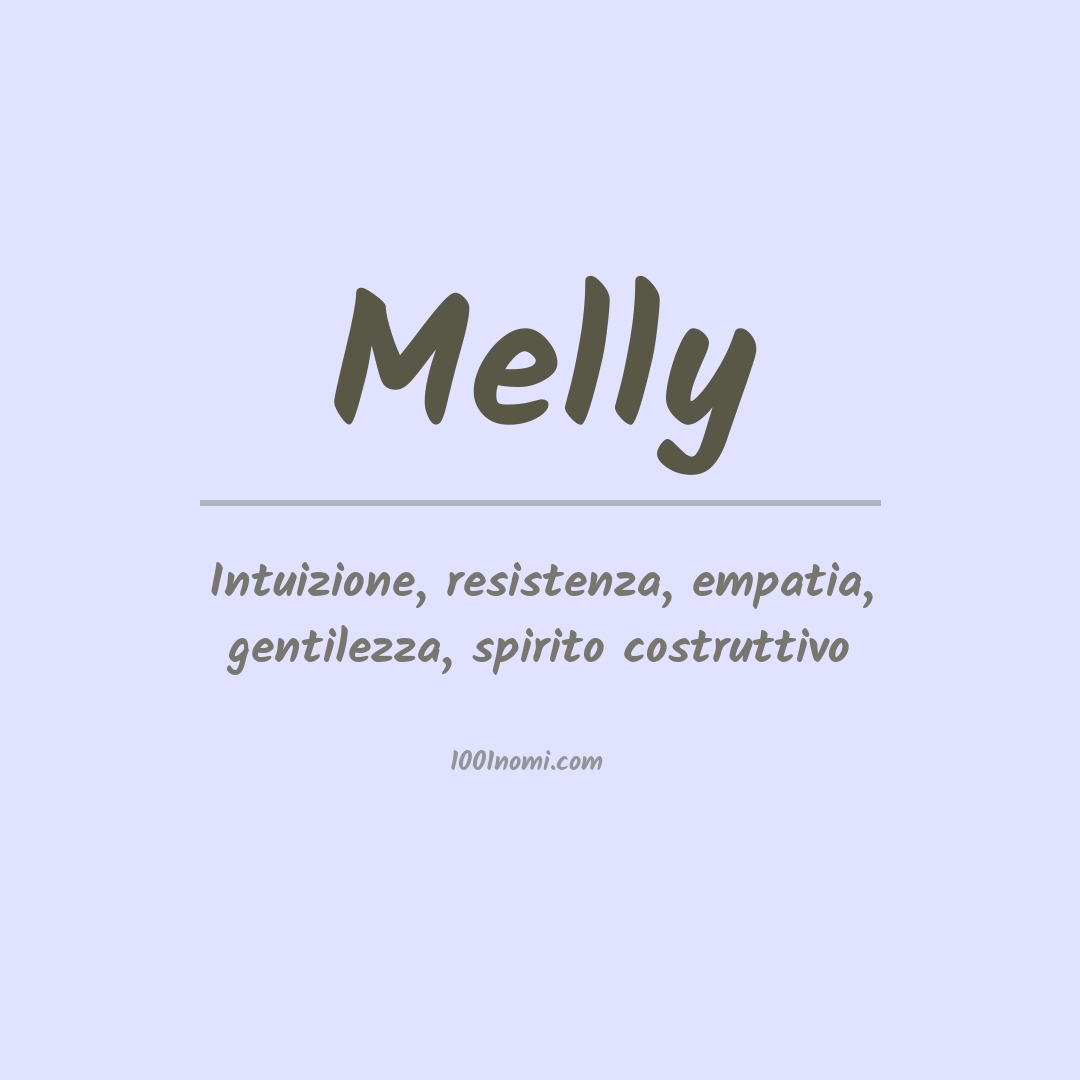 Significato del nome Melly