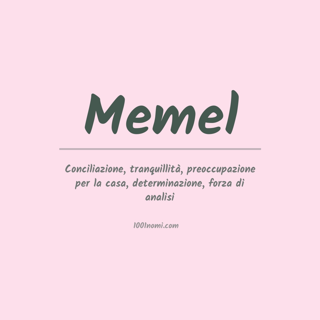 Significato del nome Memel