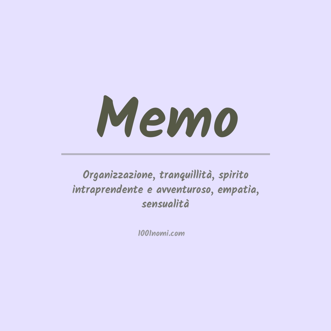 Significato del nome Memo Significato del nome Memo