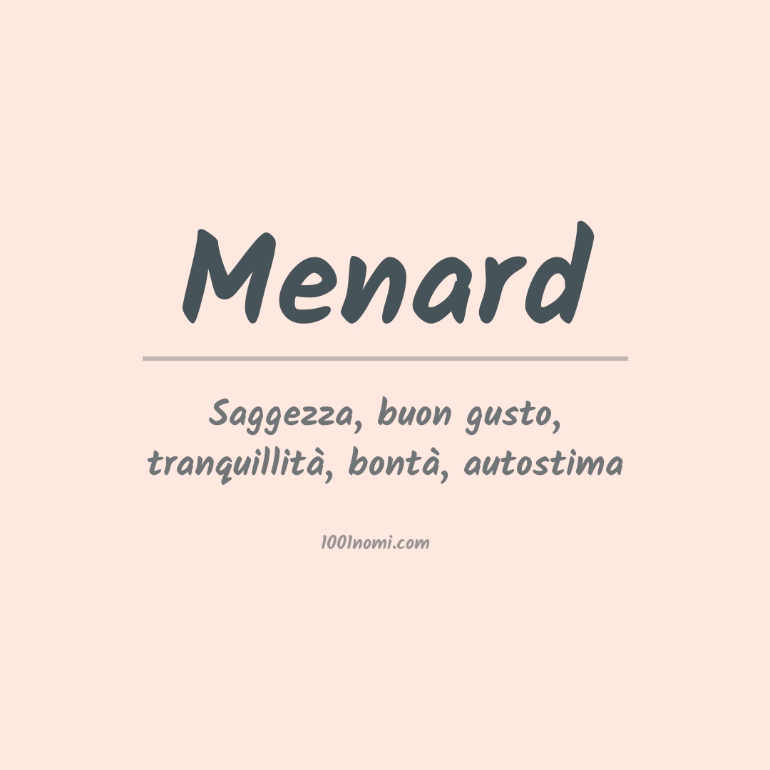 Significato del nome Menard