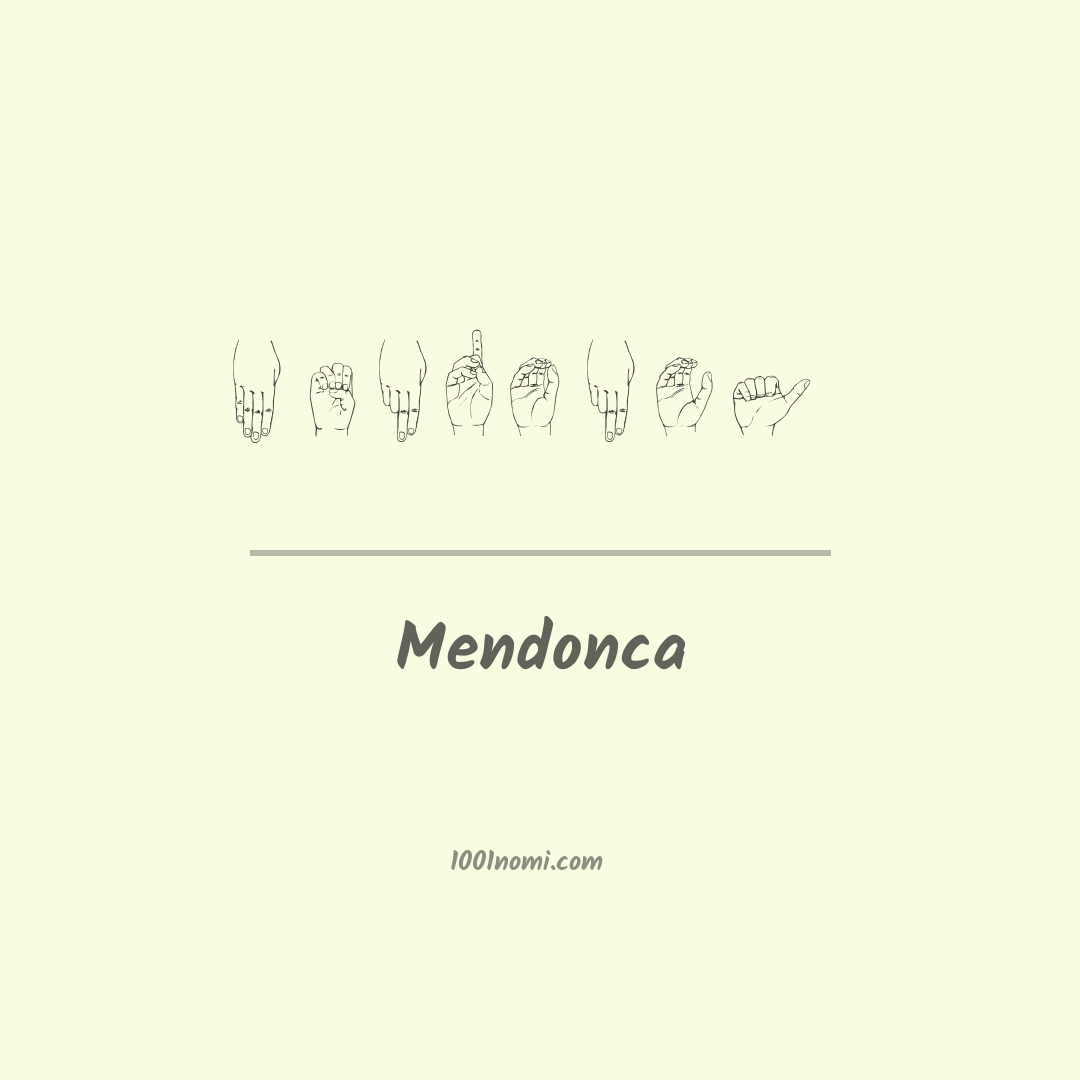 Mendonca nella lingua dei segni Mendonca nella lingua dei segni