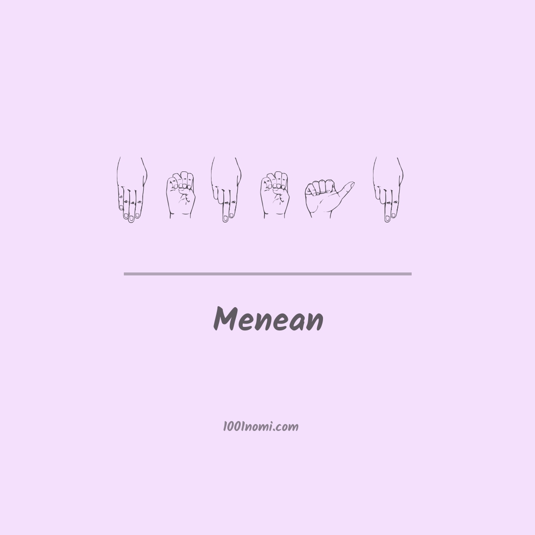 Menean nella lingua dei segni