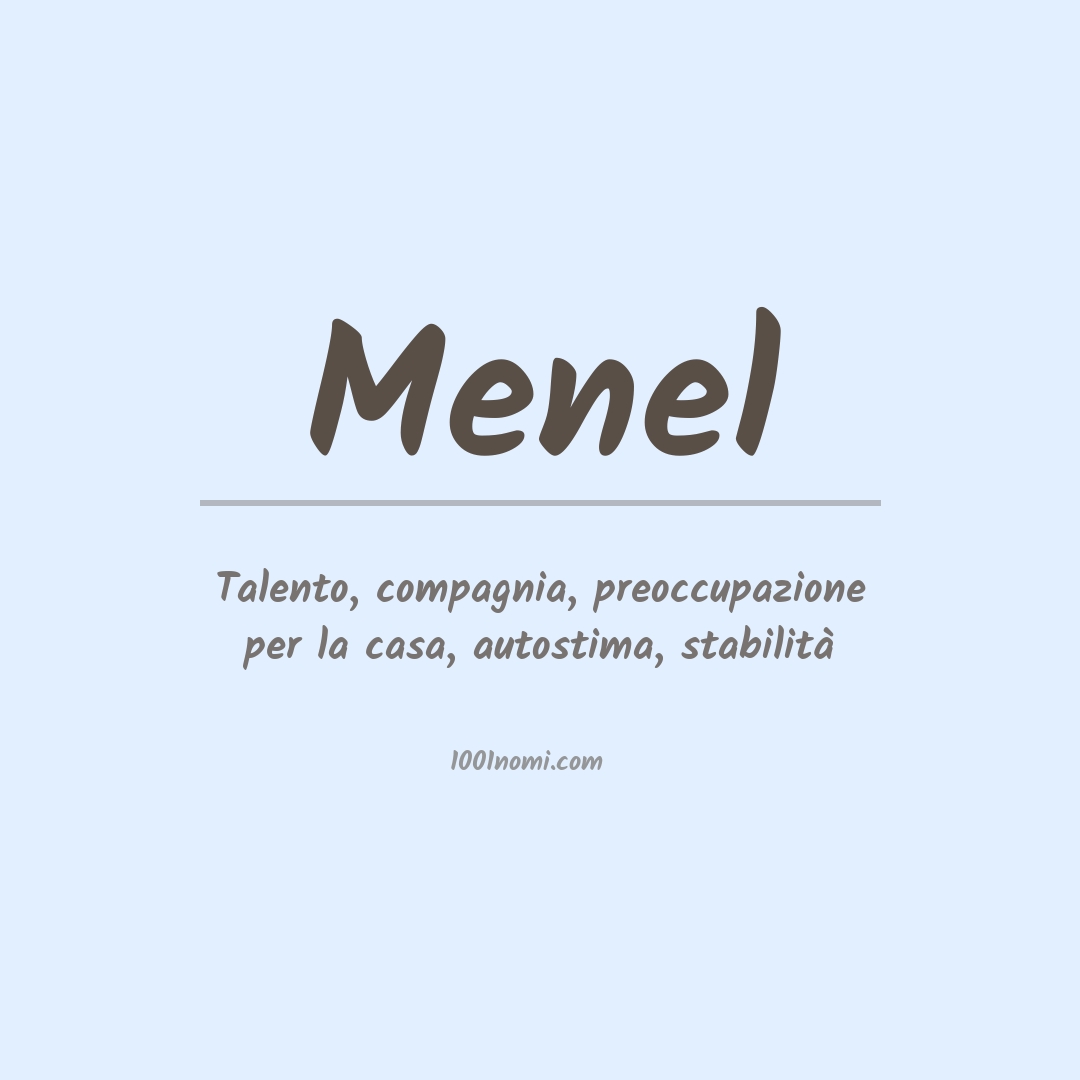 Significato del nome Menel Significato del nome Menel