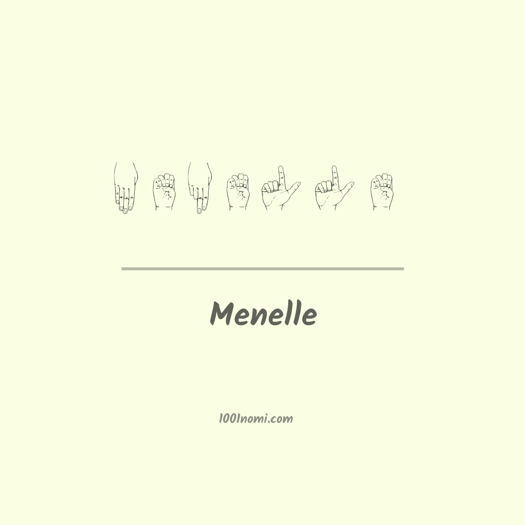 Menelle nella lingua dei segni Menelle nella lingua dei segni