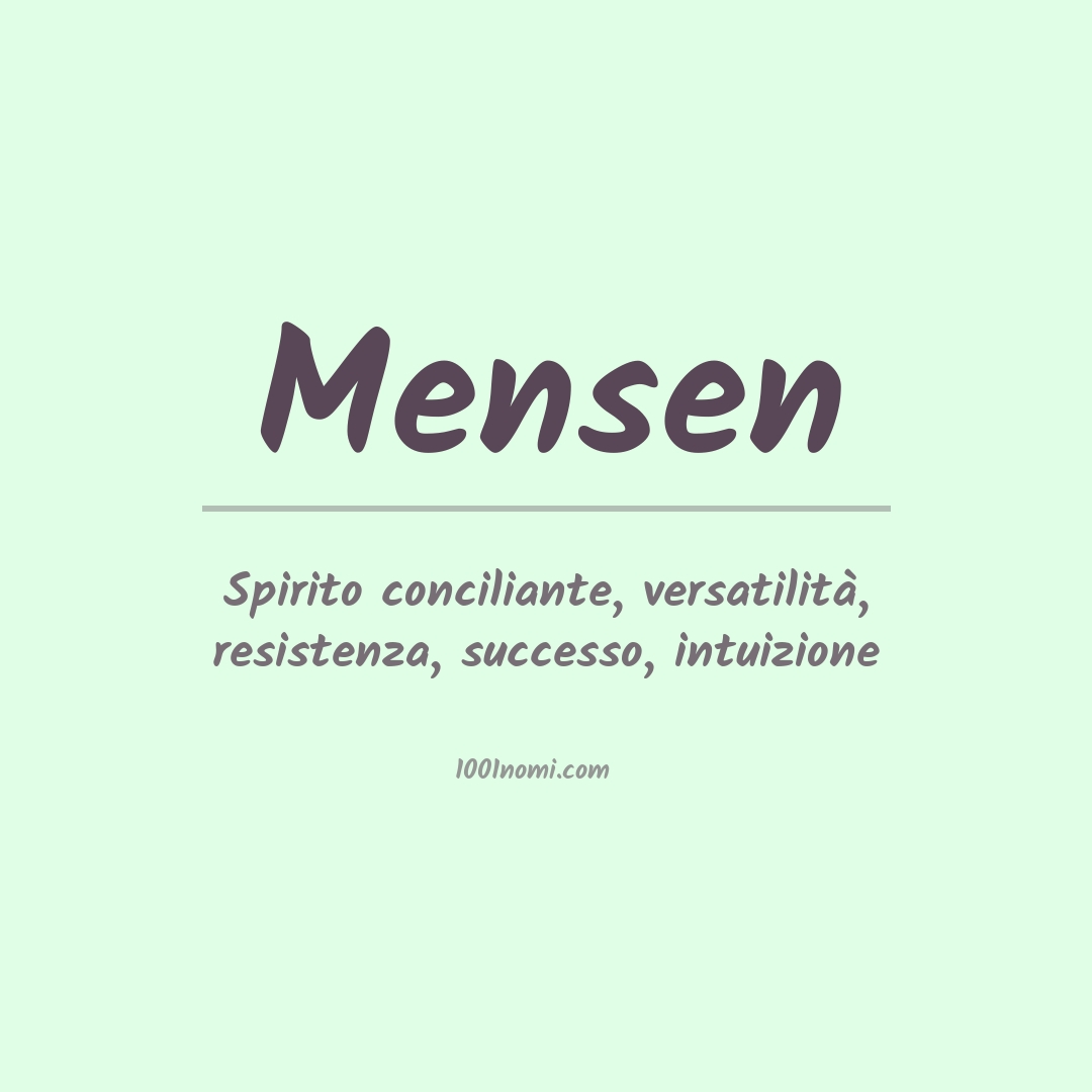 Significato del nome Mensen