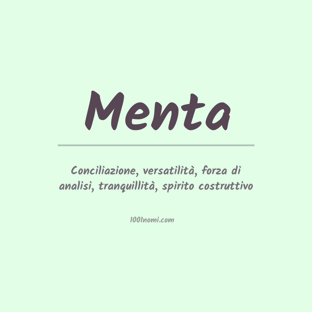 Significato del nome Menta