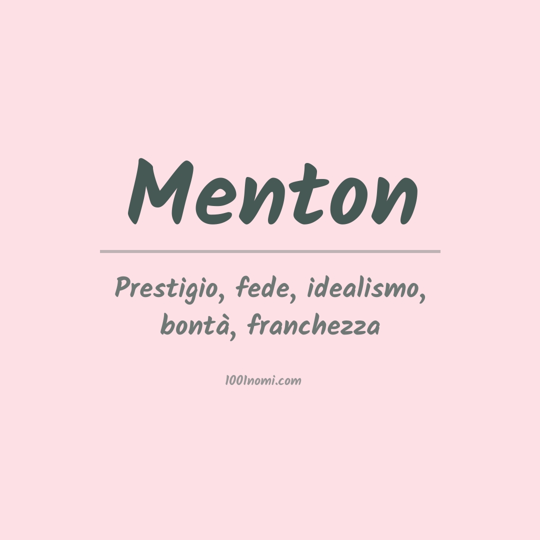 Significato del nome Menton