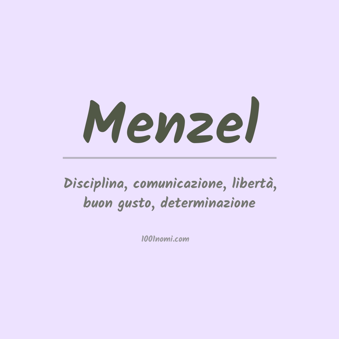 Significato del nome Menzel