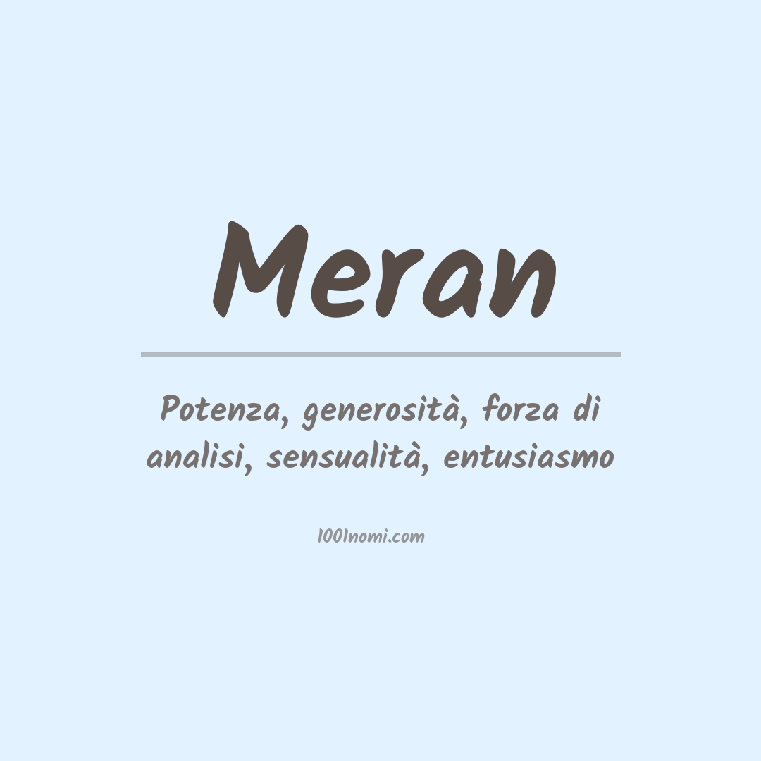 Significato del nome Meran Significato del nome Meran